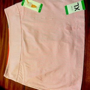 New skort with coral stretch under shorts